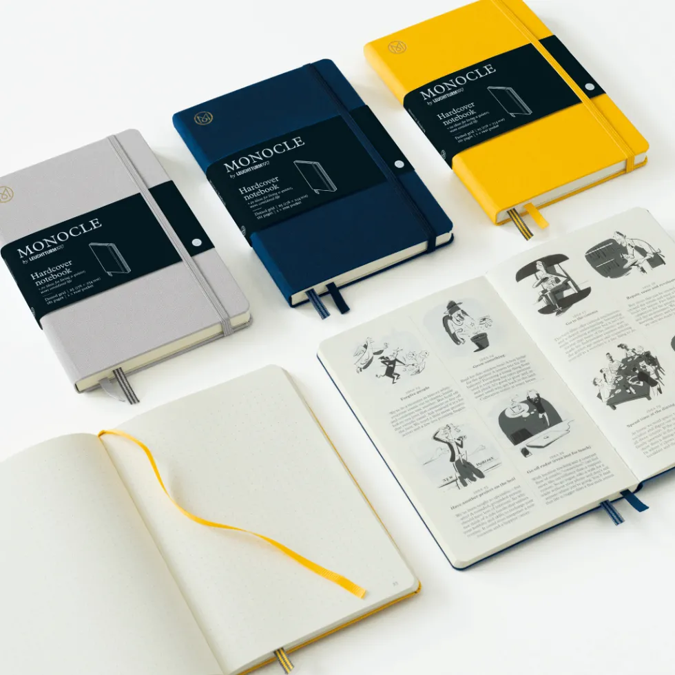 Notatnik Monocle B5 - Leuchtturm1917 - w kropki, twarda okładka, Navy, 80 g