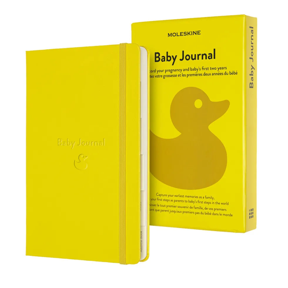 Notatnik Passion Journal Baby - Moleskine - żółty twardy L