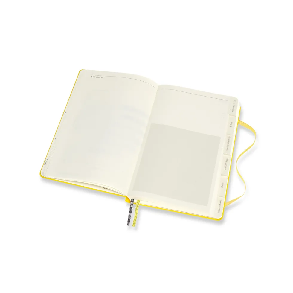 Notatnik Passion Journal Baby - Moleskine - żółty twardy L