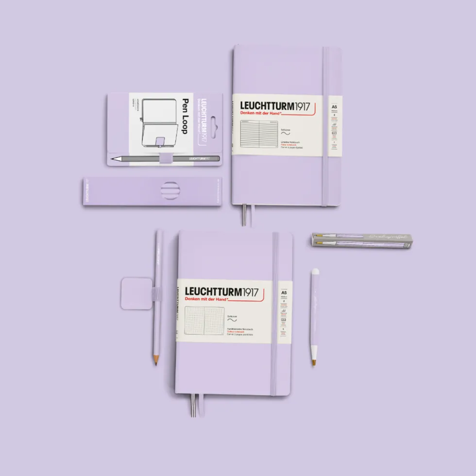 Notatnik Smooth Colours A5 - Leuchtturm1917 - w kropki, twarda okładka, Lilac, 80 g/m2