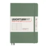 Notatnik Smooth Colours A5 - Leuchtturm1917 - w kropki, twarda okładka, Olive, 80 g/m2