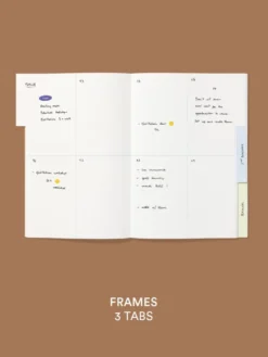 Notatnik Tabbed Frames A5 - mishmash - Mocha