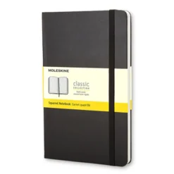 Notatnik w kratkę Classic 13 x 21 cm - Moleskine - czarny twarda okładka