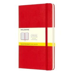 Notatnik w kratkę Classic 13 x 21 cm - Moleskine - czerwony twarda okładka