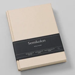Notatnik w kropki Classic Metallic A5 - Semikolon - Satin Champagne