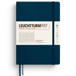 Notatnik w linię A5 - Leuchtturm1917 - Deep Sea, twarda okładka