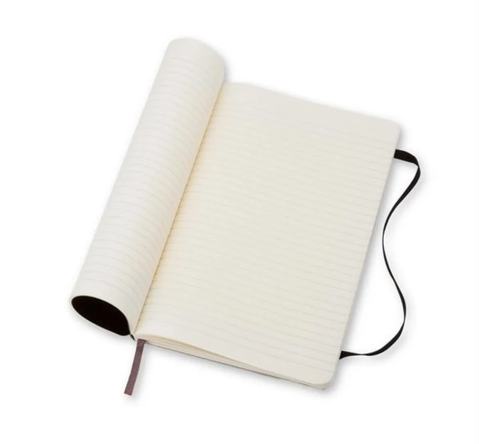 Notatnik w linię Classic 13 x 21 cm - Moleskine - czarny miękka okładka