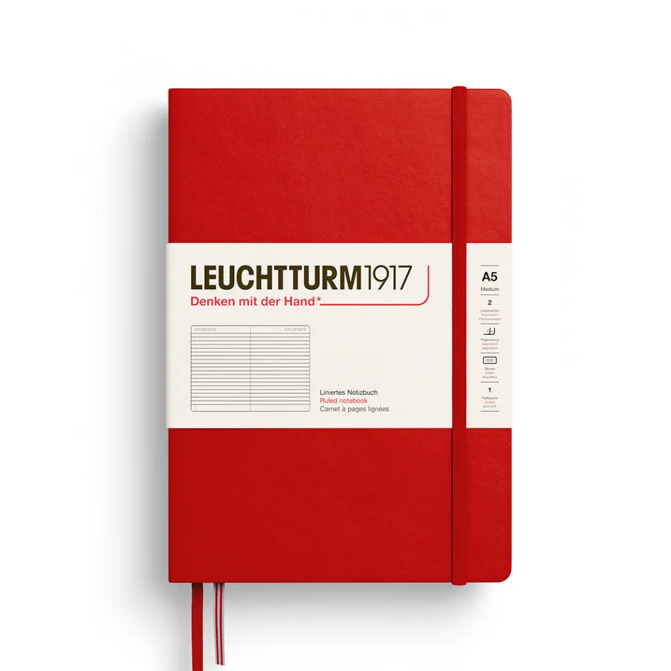 Notatnik w linie A5 - Leuchtturm1917 - Cherry