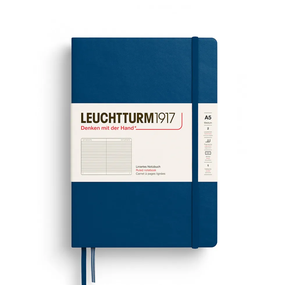 Notatnik w linie A5 - Leuchtturm1917 - Indigo