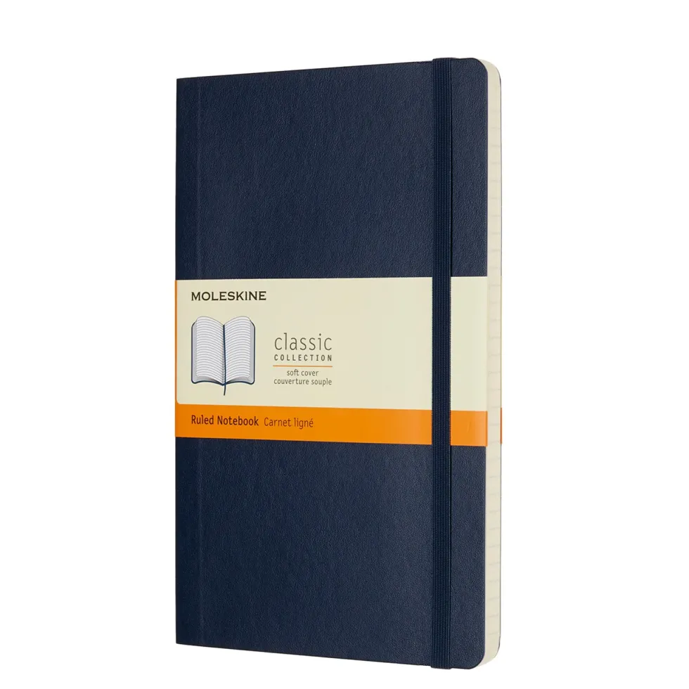 Notatnik w linie A5 - Moleskine - granatowy miękka okładka