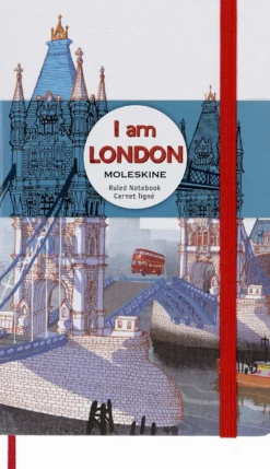 Notatnik w linie I am London 13 x 21 cm - Moleskine - twarda okładka