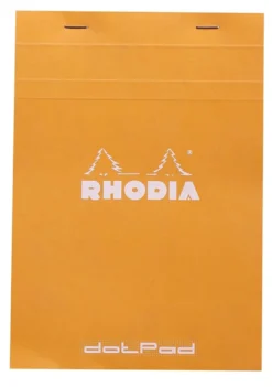 Notes dotPad - Rhodia - w kropki, pomarańczowy, A5, 80 g, 80 ark.
