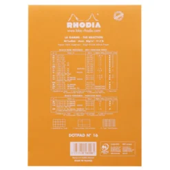 Notes dotPad - Rhodia - w kropki, pomarańczowy, A5, 80 g, 80 ark.