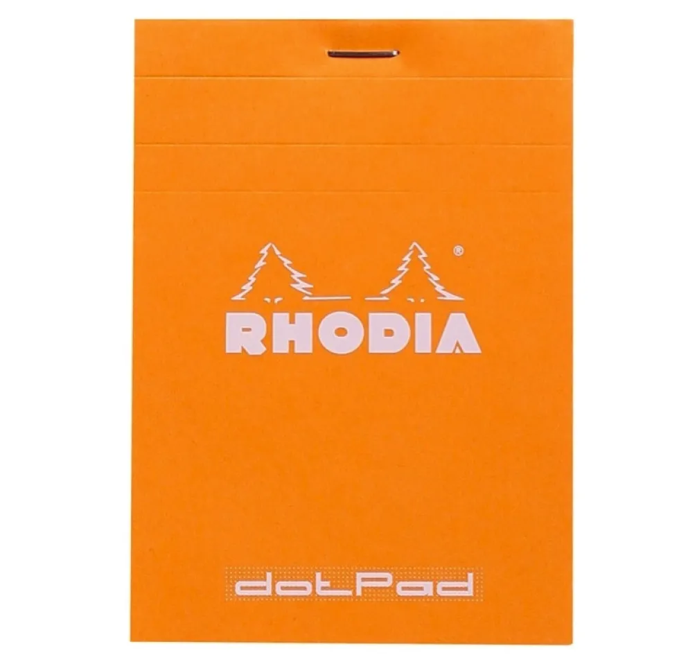 Notes dotPad - Rhodia - w kropki, pomarańczowy, 8,5 x 12 cm, 80 g, 80 ark.