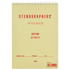 Notes na spirali Stenographer's A5 - Life - jasny chartreuse