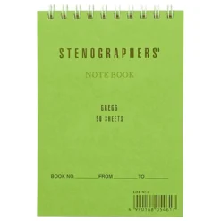 Notes na spirali Stenographer's A6 - Life - zielony
