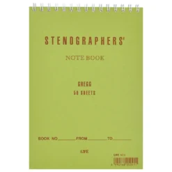 Notes na spirali Stenographer's A5 - Life - zielony