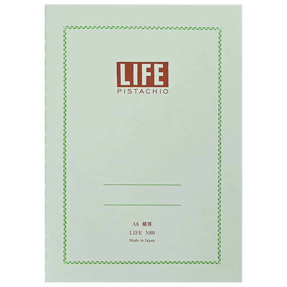 Notes Pistachio A6 - Life - szałwiowy
