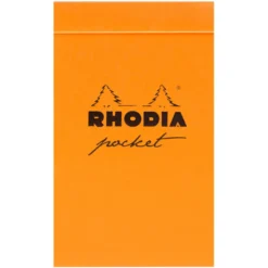 Notes Pocket - Rhodia - pomarańczowy, w kratkę, 7,5 x 12 cm, 80 g, 40 ark.