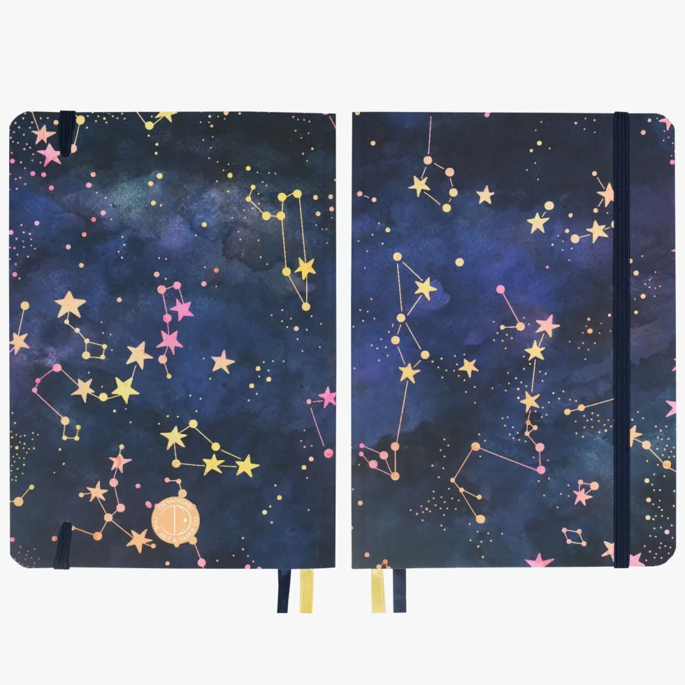Notes Shimmering Stars B5 - Devangari - w kropki, miękka okładka, 120 g/m2