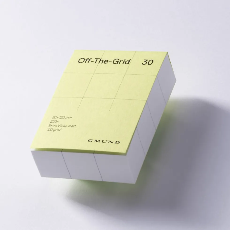 Notes w kratkę Off-The-Grid 30 - Gmund - Lime 100 g 250 ark.