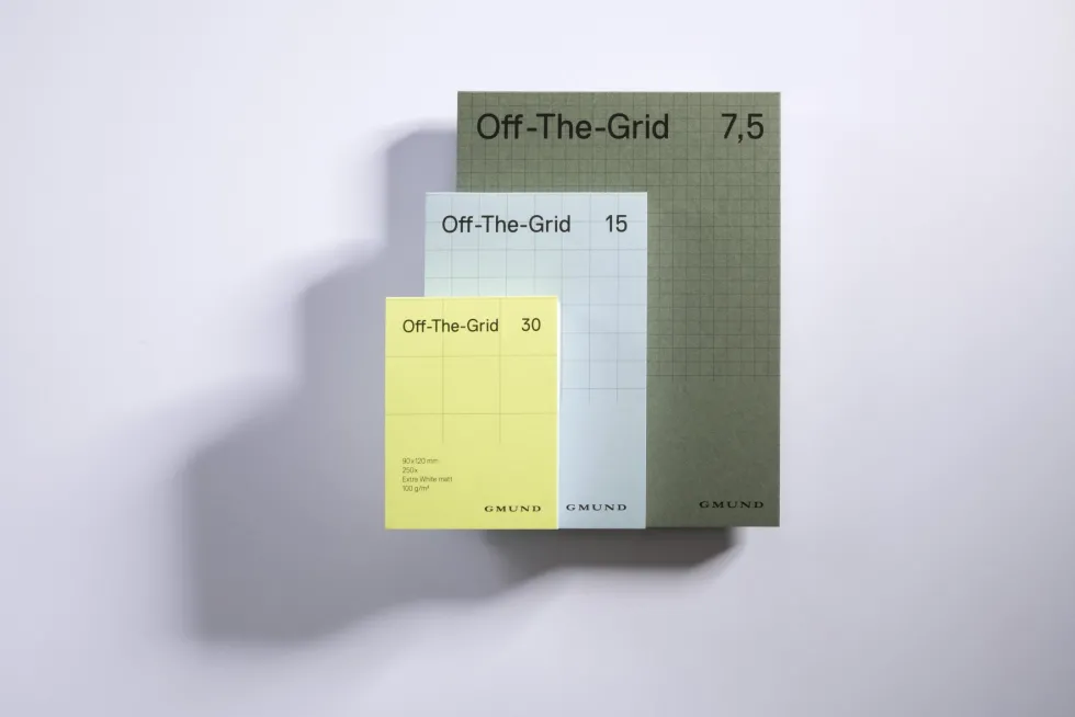 Notes w kratkę Off-The-Grid 30 - Gmund - Lime 100 g 250 ark.