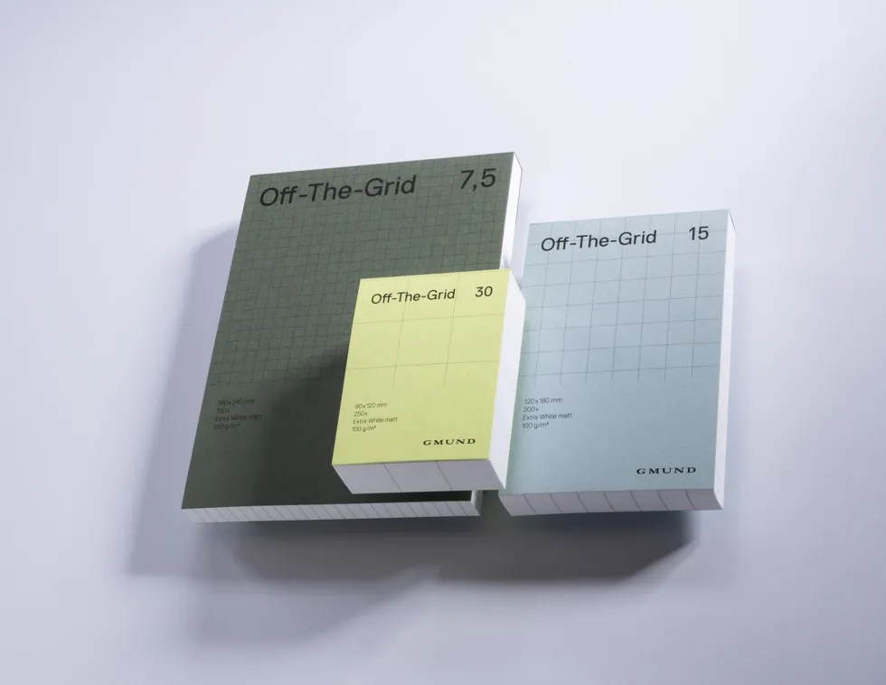 Notes w kratkę Off-The-Grid 15 - Gmund - Sky 100 g 200 ark.