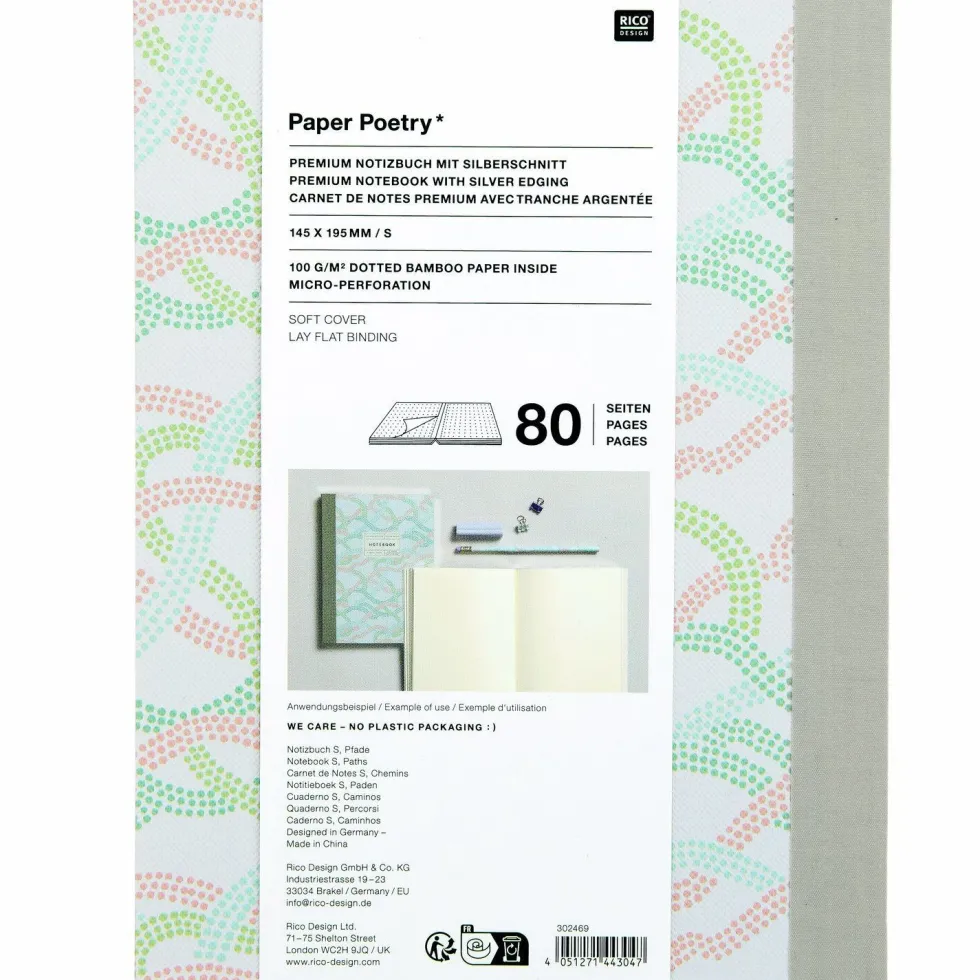 Notes w kropki Paths 14,5 x 19,5 cm - Paper Poetry - 80 ark.