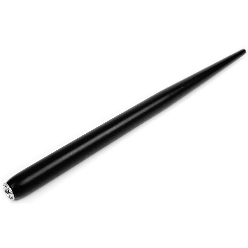 Obsadka drewniana do kaligrafii - Deml - prosta, czarna, 17 cm