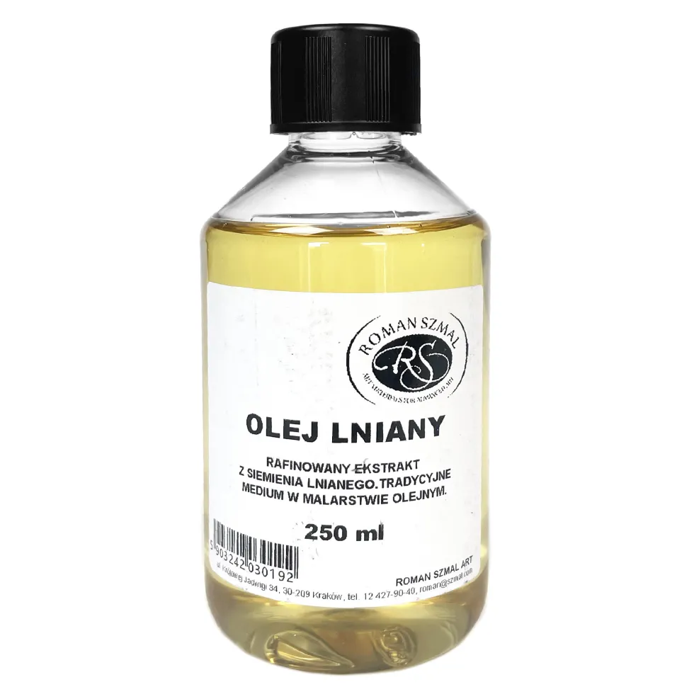 Olej lniany do farb olejnych, rafinowany - Roman Szmal - 250 ml