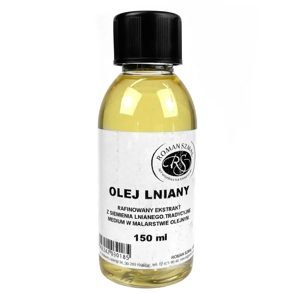 Olej lniany do farb olejnych, rafinowany - Roman Szmal - 150 ml
