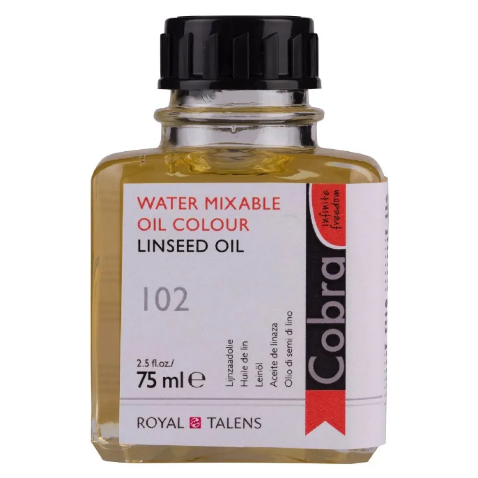 Olej lniany do wodorozcieńczalnych farb olejnych - Cobra - 75 ml