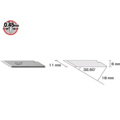 Ostrza KB do skalpela AK-1 i AK-4 - Olfa - 6 mm, 25 szt.