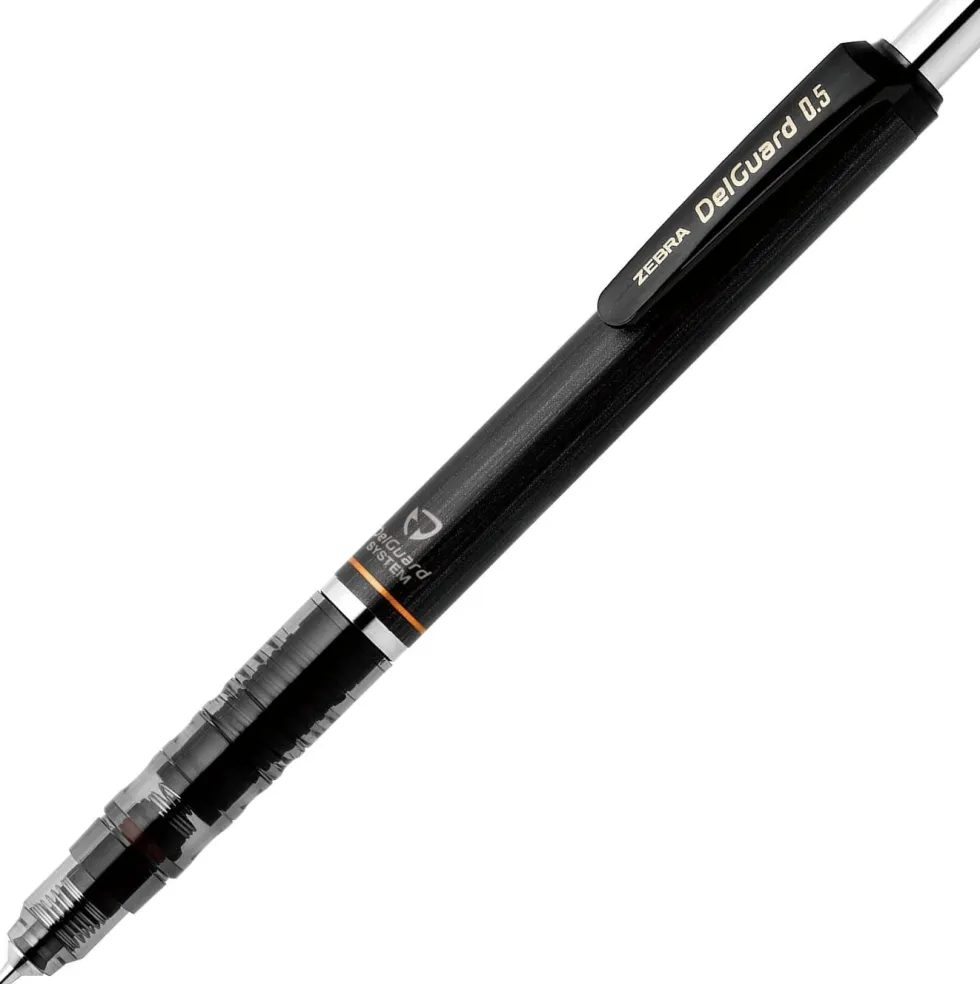 Ołówek automatyczny DelGuard - Zebra - Black, 0,5 mm