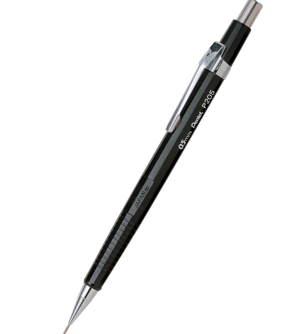 Ołówek automatyczny P205 - Pentel - czarny, 0,5 mm