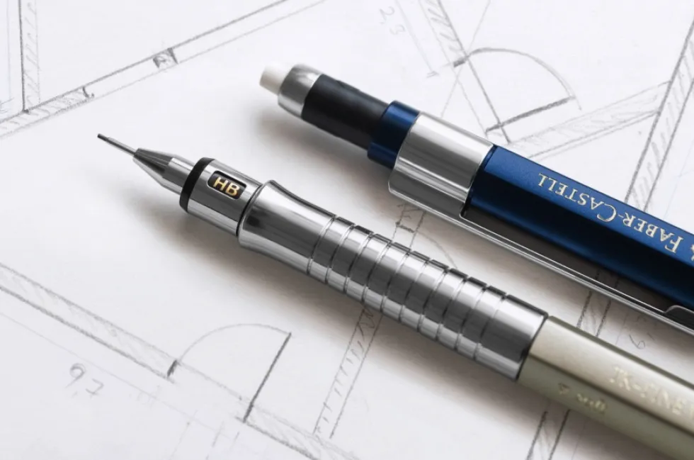 Ołówek automatyczny TK-Fine Vario L - Faber-Castell - Champagne Gold, 0,7 mm, HB