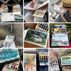 Paletka podróżna Classic na akwarele - Portable Painter - 12 półkostek
