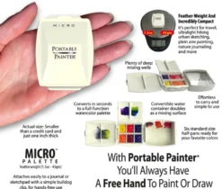 Paletka podróżna Micro na akwarele - Portable Painter - 6 półkostek