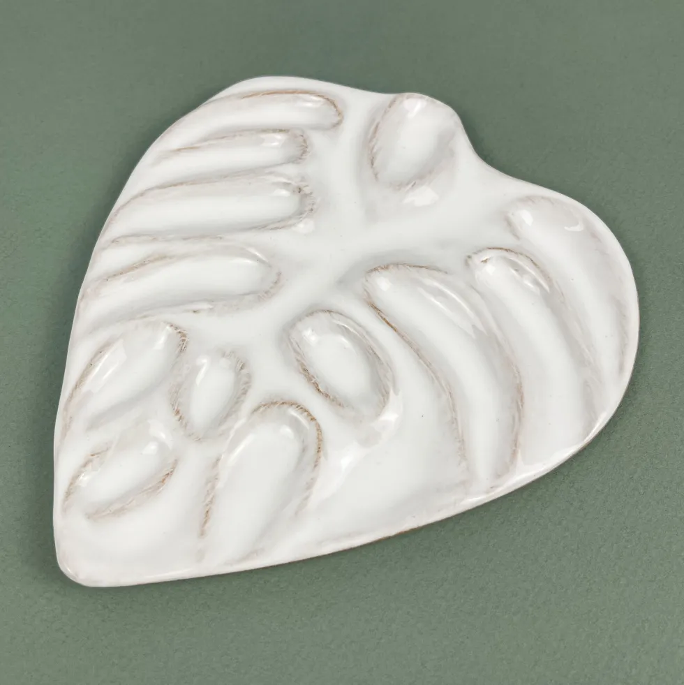 Paletka porcelanowa - Renesans - Liść Monstery, 16 x 18,5 cm