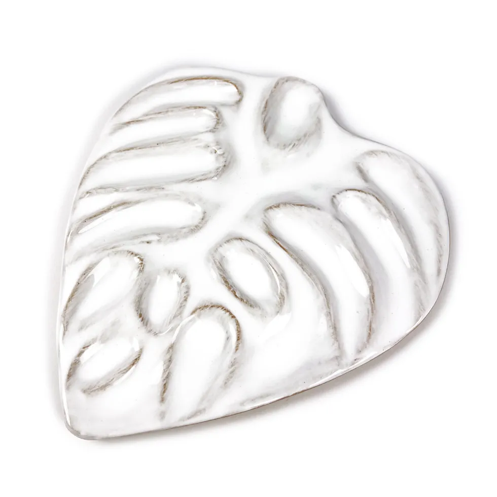 Paletka porcelanowa - Renesans - Liść Monstery, 16 x 18,5 cm