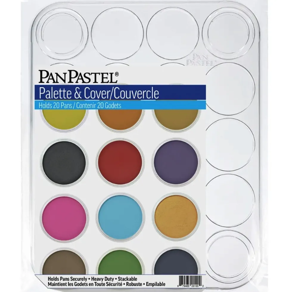 Paletka z pokrywką do pasteli PanPastel - 20 miejsc