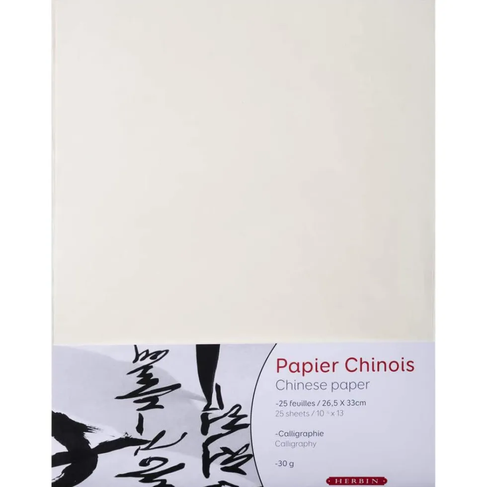 Papier chiński do kaligrafii - J.Herbin - 26,5 x 33 cm, 30 g/m2, 25 ark.