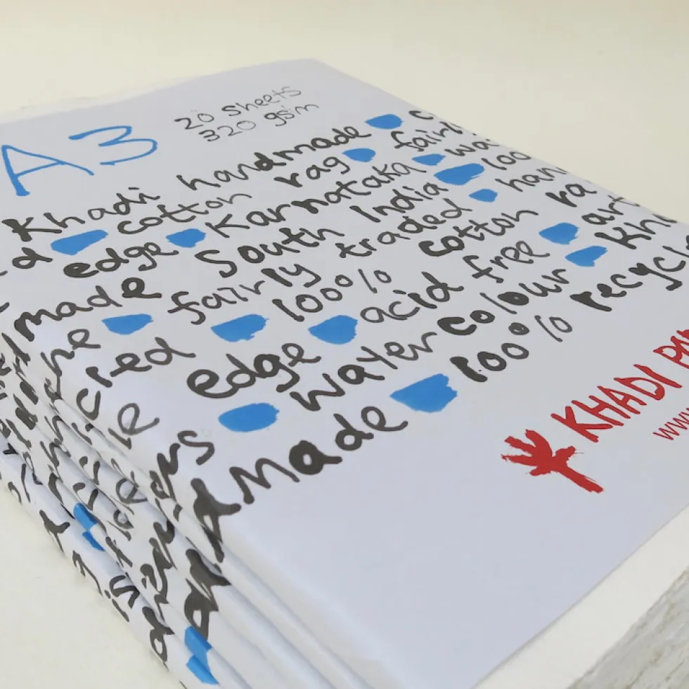Papier czerpany 100% bawełny 320 g - Khadi Papers - White A3 20 ark.