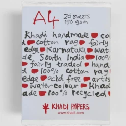 Papier czerpany 100% bawełny 150 g - Khadi Papers - White A4 20 ark.