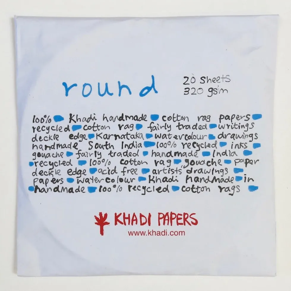 Papier czerpany 100% bawełny 320 g - Khadi Papers - White 30 cm 20 ark.