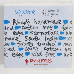 Papier czerpany 100% bawełny 320 g - Khadi Papers - White 30 x 30 cm 20 ark.