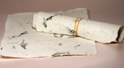 Papier czerpany - Kalander - asparagus, gładki, A5