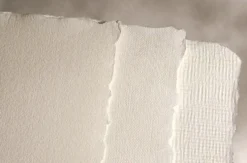 Papier czerpany - Kalander - biały, juta, A4