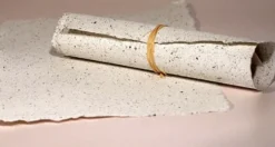 Papier czerpany - Kalander - kokos jasny, gładki, A5