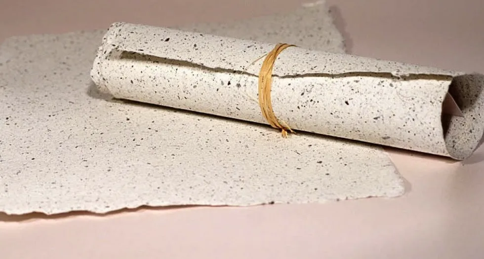 Papier czerpany - Kalander - kokos jasny, gładki, A5